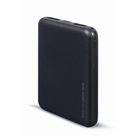 Gembird Power Bank PB05-02 5000 mAh, Black, 10 W