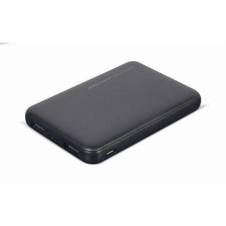 Gembird Power Bank PB05-02 5000 mAh, Black, 10 W