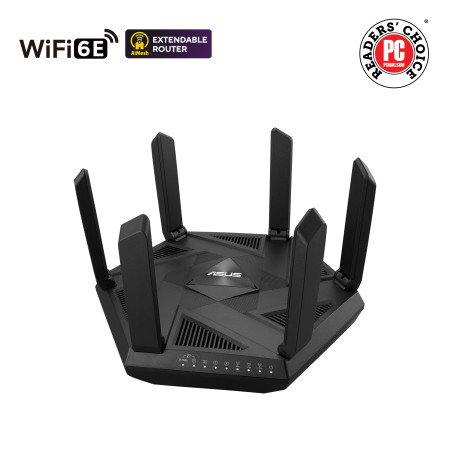 Asus Wifi 6 802.11ax Tri-band Gigabit Gaming Router RT-AXE7800 802.11ax, 10/100/1000 Mbit/s, Ethernet LAN (RJ-45) ports 4, Anten