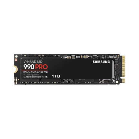 Samsung 990 PRO 1000 GB, SSD form factor M.2 2280, SSD interface PCIe Gen4x4, Write speed 6900 MB/s, Read speed 7450 MB/s