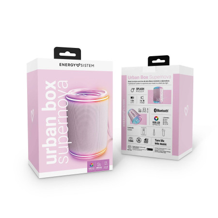 Energy Sistem Urban Box Supernova 16 W, Portable, Wireless connection, Pink, Bluetooth