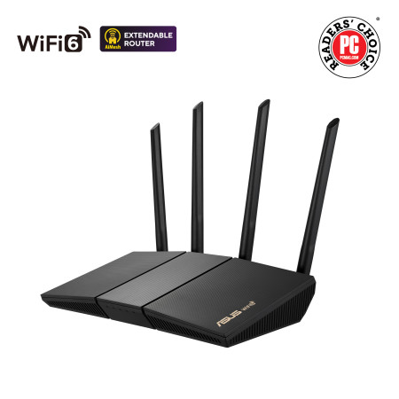 Asus Wireless AX3000 Dual Band WiFi 6 RT-AX57 802.11ax, 2402+574 Mbit/s, 10/100/1000 Mbit/s, Ethernet LAN (RJ-45) ports 4, Anten