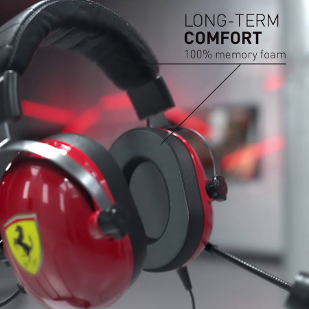 Thrustmaster Gaming Headset DTS T Racing Scuderia Ferrari Edition Built-in microphone, Wired, Red/Black