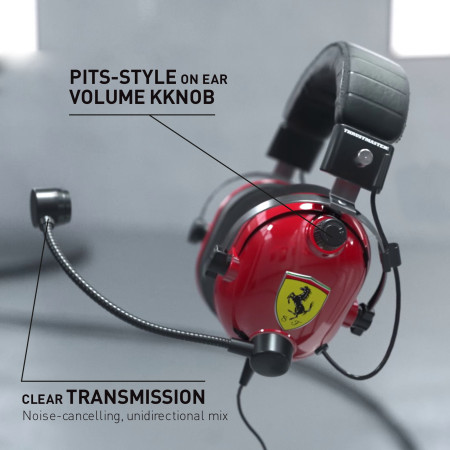 Thrustmaster Gaming Headset DTS T Racing Scuderia Ferrari Edition Built-in microphone, Wired, Red/Black