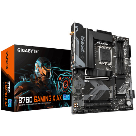 Gigabyte B760 GAMING X AX 1.1 M/B Processor family Intel, Processor socket LGA1700, DDR5 DIMM, Memory slots 4, Supported hard di