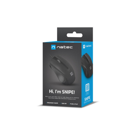 Natec Mouse Snipe Wired, Black