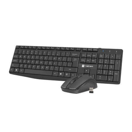 Natec Keyboard and Mouse Squid 2in1 Bundle Keyboard and Mouse Set, Wireless, US, Black