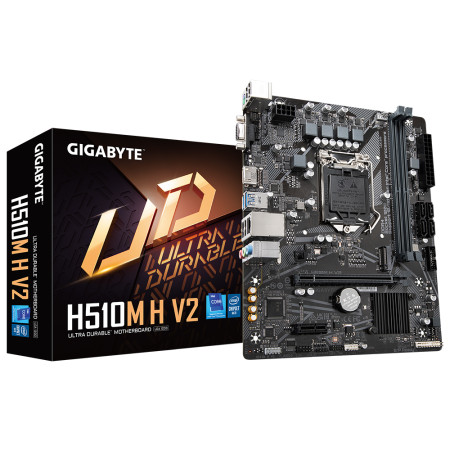 Gigabyte H510M H V2 1.0 M/B Processor family Intel, Processor socket LGA1200, DDR4 DIMM, Memory slots 2, Supported hard disk dri