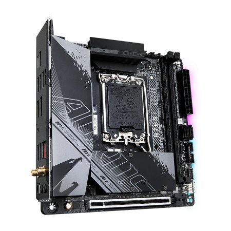 Gigabyte B760I AORUS PRO 1.0 Processor family Intel, Processor socket LGA1700, DDR5 DIMM, Memory slots 2, Supported hard disk dr