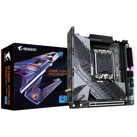 Gigabyte B760I AORUS PRO 1.0 Processor family Intel, Processor socket LGA1700, DDR5 DIMM, Memory slots 2, Supported hard disk dr