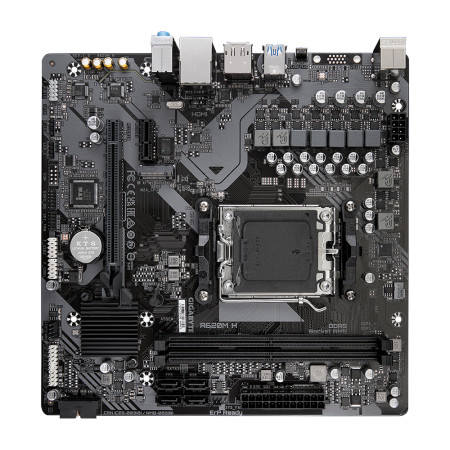 Gigabyte A620M H 1.0 M/B Processor family AMD, Processor socket AM5, DDR5 DIMM, Memory slots 2, Supported hard disk drive interf