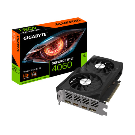 Gigabyte GV-N4060WF2OC-8GD 1.0 NVIDIA, 8 GB, GeForce RTX 4060, GDDR6, PCI-E 4.0, HDMI ports quantity 2, Memory clock speed 17000