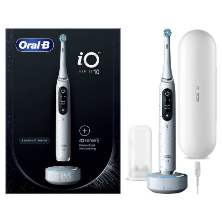 Oral-B Electric Toothbrush iO10 Series Rechargeable, For adults, Number of brush heads included 1, Stardust White, Number of tee