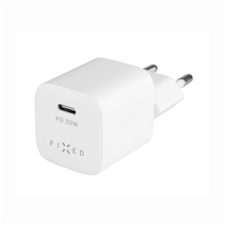 Fixed Mini USB-C Travel Charger Fast charging, White, 30 W