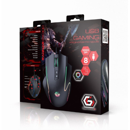 Gembird USB gaming RGB backlighted mouse MUSG-RAGNAR-RX300 Black