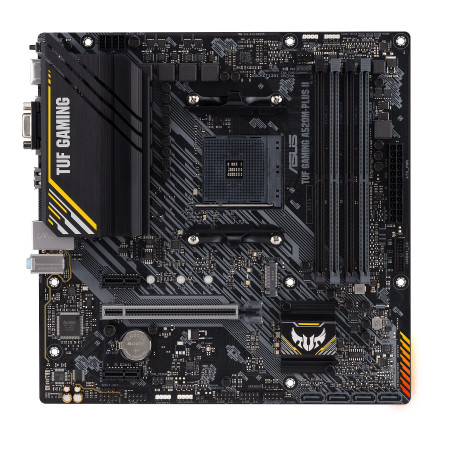 Asus TUF GAMING A520M-PLUS II Processor family AMD, Processor socket AM4, DDR4 DIMM, Memory slots 4, Supported hard disk drive i