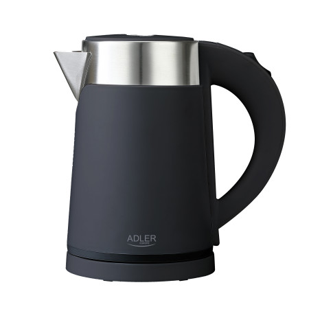 Adler Kettle AD 1372 Electric, 800 W, 0.6 L, Plastic/Stainless steel, 360 rotational base, Black