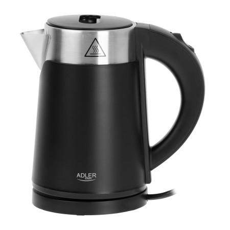 Adler Kettle AD 1372 Electric, 800 W, 0.6 L, Plastic/Stainless steel, 360 rotational base, Black