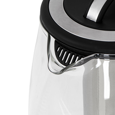 Camry Kettle CR 1290 Standard, 2200 W, 2 L, Plastic/glass, Black/Transparent, 360 rotational base