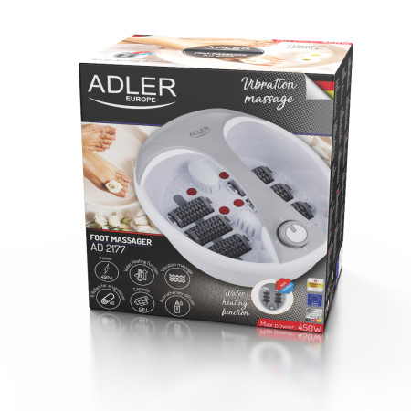 Adler Foot massager AD 2177 White/Silver