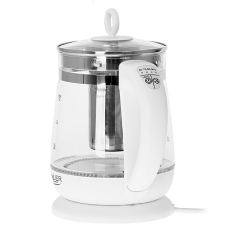 Adler Kettle AD 1299 Electric, 2200 W, 1.5 L, Glass/Stainless steel, 360 rotational base, White