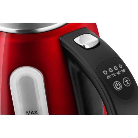 ETA Kettle Ela Digi ETA959890010 Electric, 2200 W, 1.7 L, Stainless steel, 360 rotational base, Red