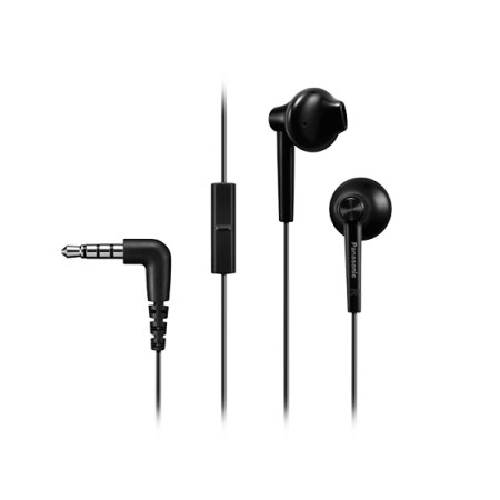 Panasonic Headphones RP-TCM55E-K Wired, In-ear, Microphone, 3.5 mm, Black