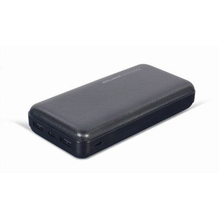 Gembird Power Bank PB20-02 20000 mAh, Black, 12 W