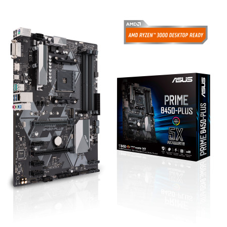 Asus PRIME B450-PLUS Processor family AMD, Processor socket AM4, Memory slots 4, Chipset AMD B, ATX