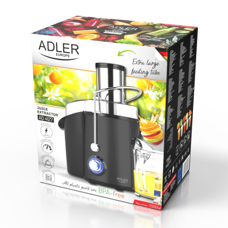 Adler Juicer AD 4127 Matt Black, 1000 W, Number of speeds 2