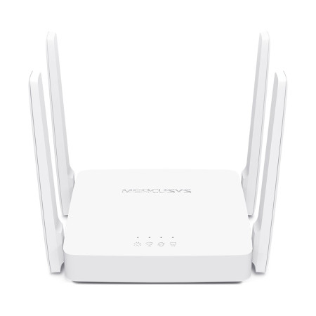 Mercusys Dual-Band Router AC10 802.11ac, 300+867 Mbit/s, 10/100 Mbit/s, Ethernet LAN (RJ-45) ports 2, Antenna type 4xFixed, Whit