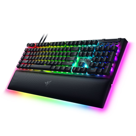 Razer Mechanical Gaming Keyboard BlackWidow V4 Pro RGB LED light, US, Wired, Black, Green Switches, Numeric keypad