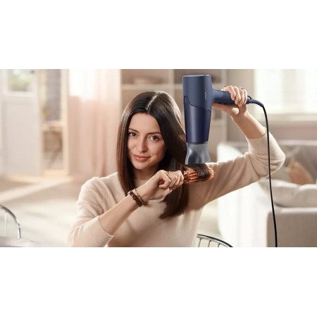 Philips Hair Dryer BHD510/00 2300 W, Number of temperature settings 3, Ionic function, Diffuser nozzle, Blue/Metal