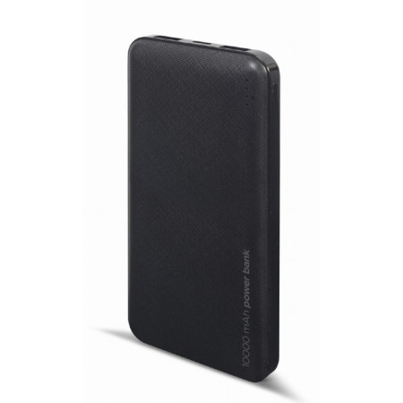 Gembird Power Bank PB10-02 10000 mAh, Black, 12 W