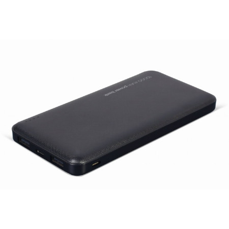 Gembird Power Bank PB10-02 10000 mAh, Black, 12 W