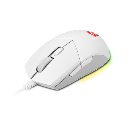 MSI Clutch GM11 Optical, RGB LED light, White, Gaming Mouse, 1000 Hz