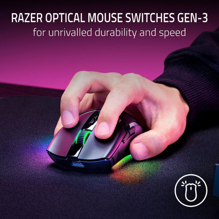 Razer Cobra Pro Gaming Mouse, RGB LED light, Optical, Black, Wireless (2.4GHz and Bluetooth), Wireless