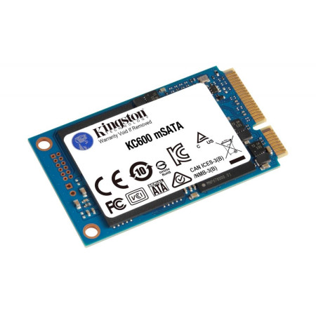 Kingston KC600 256 GB, SSD interface mSATA, Write speed 500 MB/s, Read speed 550 MB/s