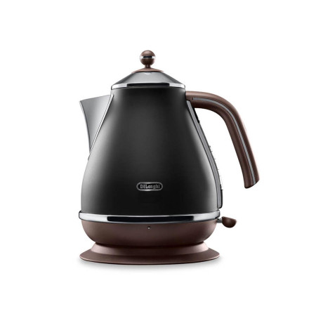 Delonghi Icona Vintage KBOV2001BK Standard kettle, Stainless steel, Black, 2000 W, 1.7 L, 360 rotational base