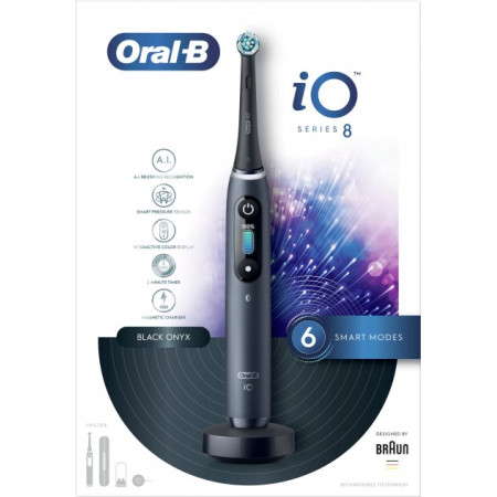 Oral-B Electric Toothbrush iO Series 8N Rechargeable, For adults, Number of brush heads included 1, Number of teeth brushing mod