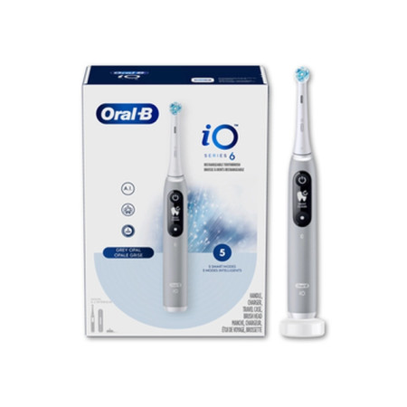 Oral-B Toothbrush iO Series 6 Rechargeable, For adults, Number of brush heads included 1, Number of teeth brushing modes 5, Grey