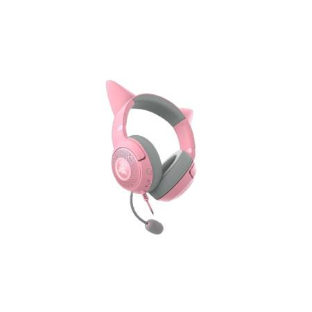 Razer Headset Kraken Kitty V2 Microphone, Quartz, Wired, On-Ear, Noise canceling