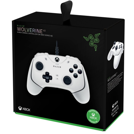 Razer Wolverine V2 For Xbox Series X/S, Wired Gaming controller, Mercury White