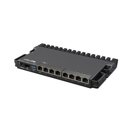 MikroTik Wired Ethernet Router RB5009UG+S+IN, Quad core 1.4 GHz CPU, 1xSFP+, 7xGigabit LAN, 1x2.5G LAN, 1xUSB, Can be powered in