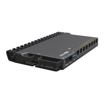 MikroTik Wired Ethernet Router RB5009UG+S+IN, Quad core 1.4 GHz CPU, 1xSFP+, 7xGigabit LAN, 1x2.5G LAN, 1xUSB, Can be powered in