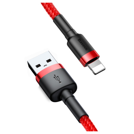 Baseus Cafule Cable durable nylon cable USB / Lightning QC3.0 2.4A 1M Red (Red)