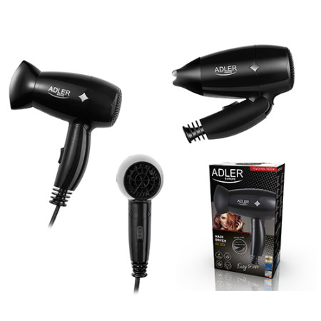 Adler Hair Dryer AD 2251 1400 W, Number of temperature settings 2, Black