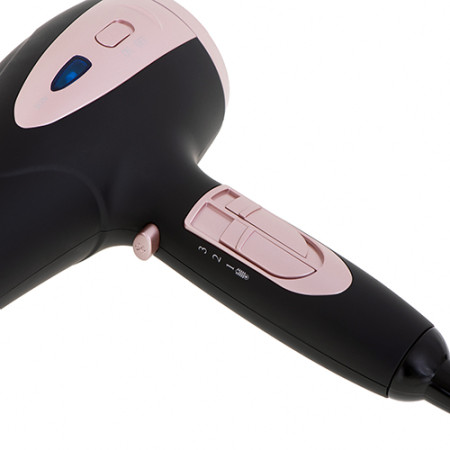 Adler Hair Dryer AD 2248b ION 2200 W, Number of temperature settings 3, Ionic function, Diffuser nozzle, Black/Pink