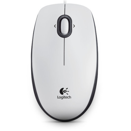 Logitech B100 White, Portable Optical Mouse