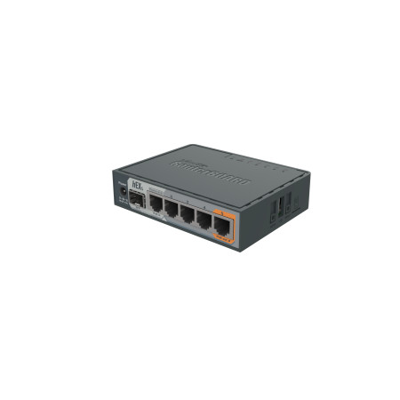 Mikrotik Wired Ethernet Router RB760iGS, hEX S, Dual Core 880MHz CPU, 256MB RAM, 16 MB (MicroSD), 5xGigabit LAN, 1xSFP, USB, IPs